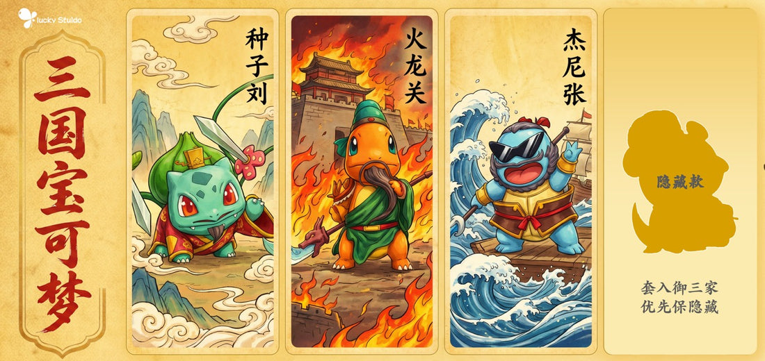 Pokemon Lucky Studio Bulbasaur x Charmander x Squirtle