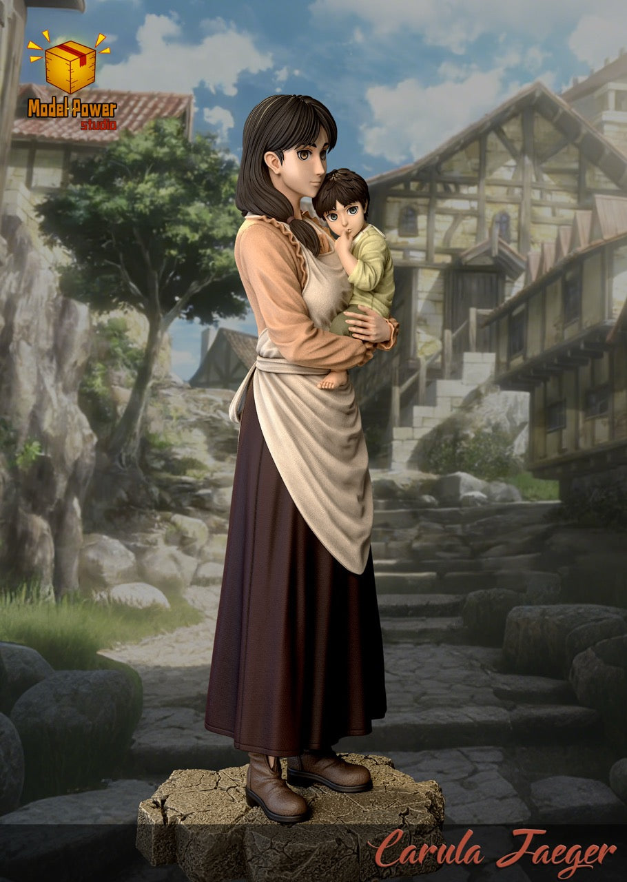 Attack on Titan Model Power Studio Carla Jaeger X Eren Jaeger Resin Statue