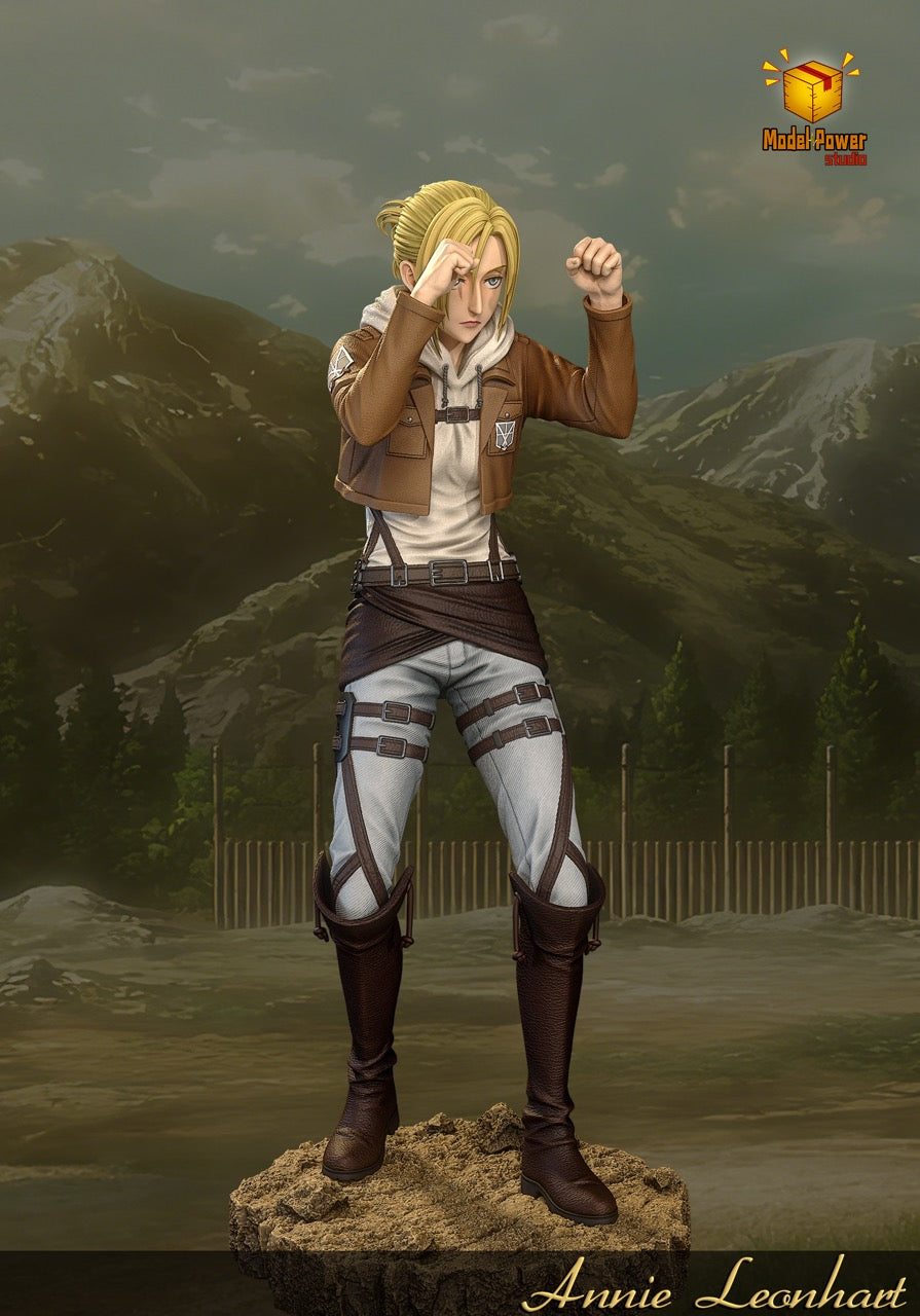 Attack on Titan Model Power Studio Fighting pose Annie Leonhart Resin Statue