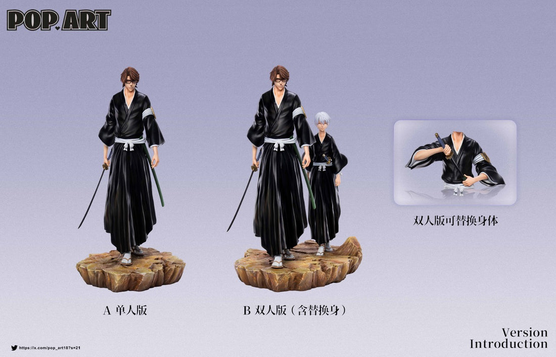 Bleach POP ART Studio Sosuke Aizen x Ichimaru Gin Resin Statue
