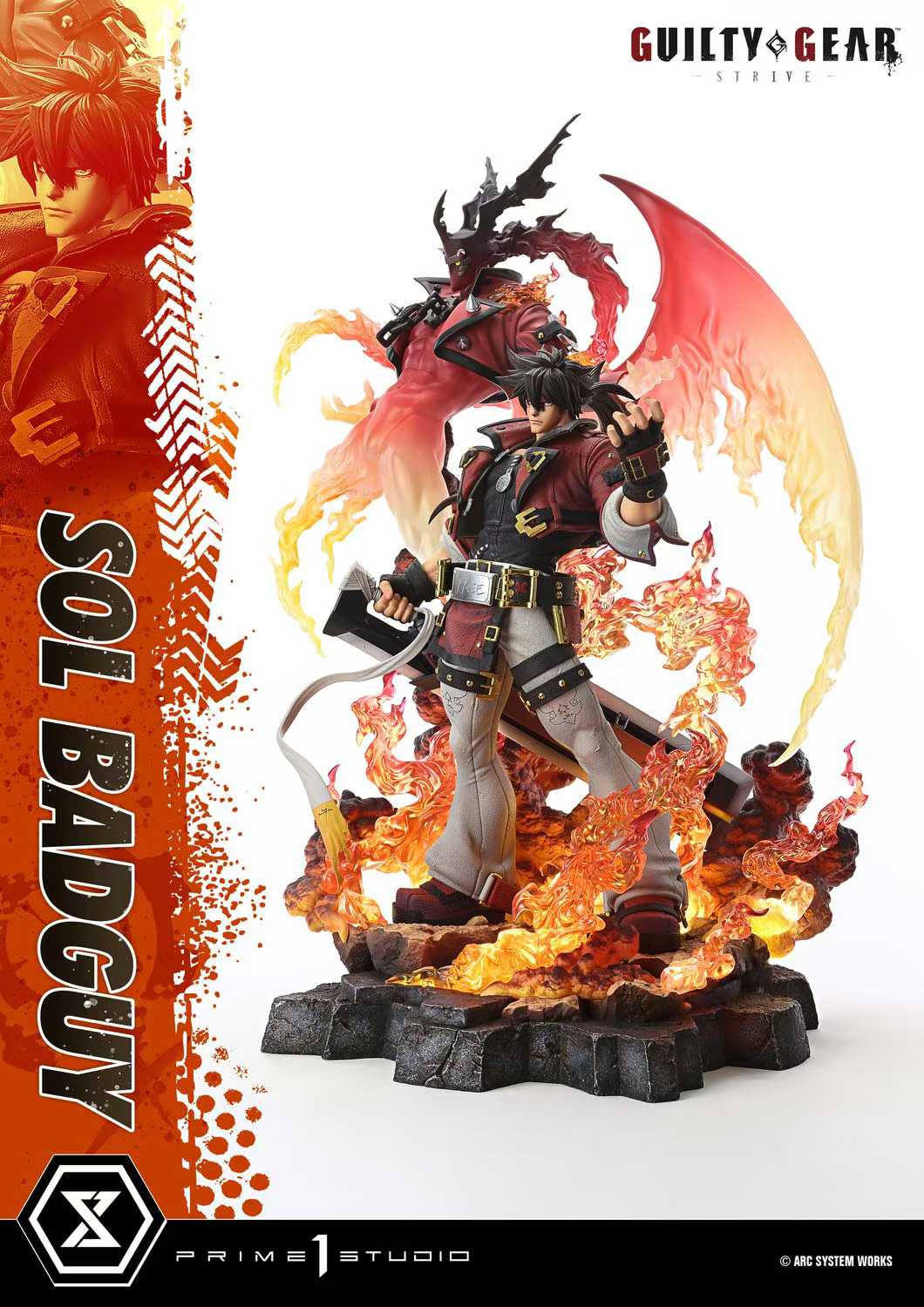 Guilty Gear Strive Prime 1 Studio Sol Badguy Licensed Resin Statue