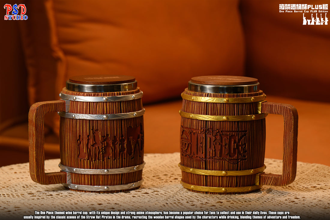 One Piece PSD Studio Cheers Series Barrel Mug PLUS Large Capacity Resin Statue