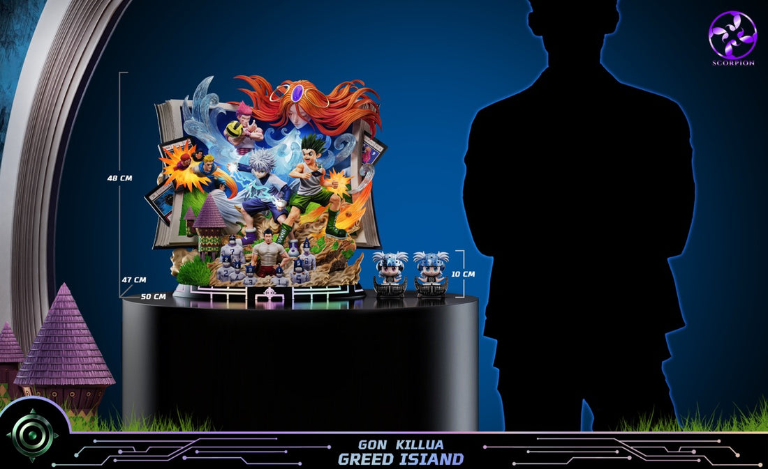 Hunter x Hunter Scorpion Studio Greed Island Arc Gon Frecss x Killua Zoldyck Resin Statue