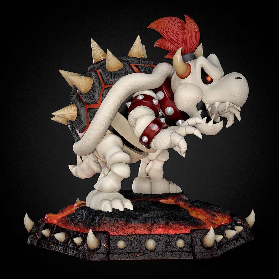 Super Mario Black Swan Collectibles Dry Bowser