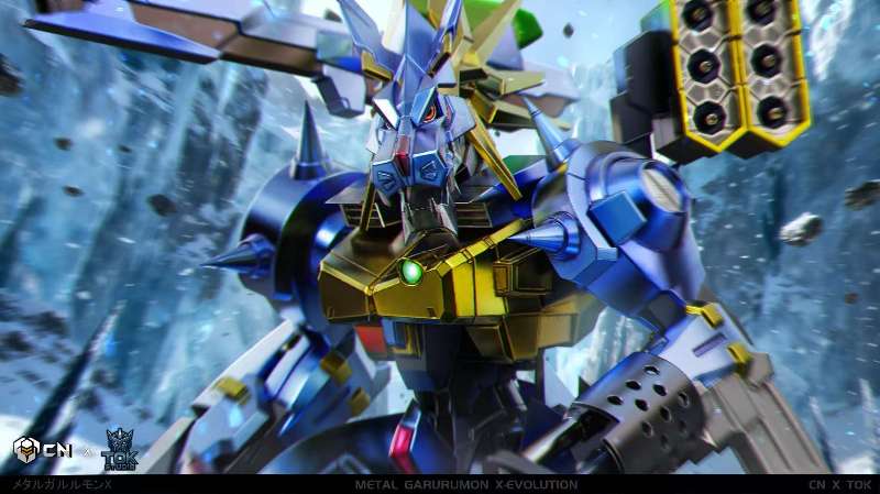 Digimon Crazy Nest Studio x TOK Studio MetalGreymon X Evolution Resin Statue