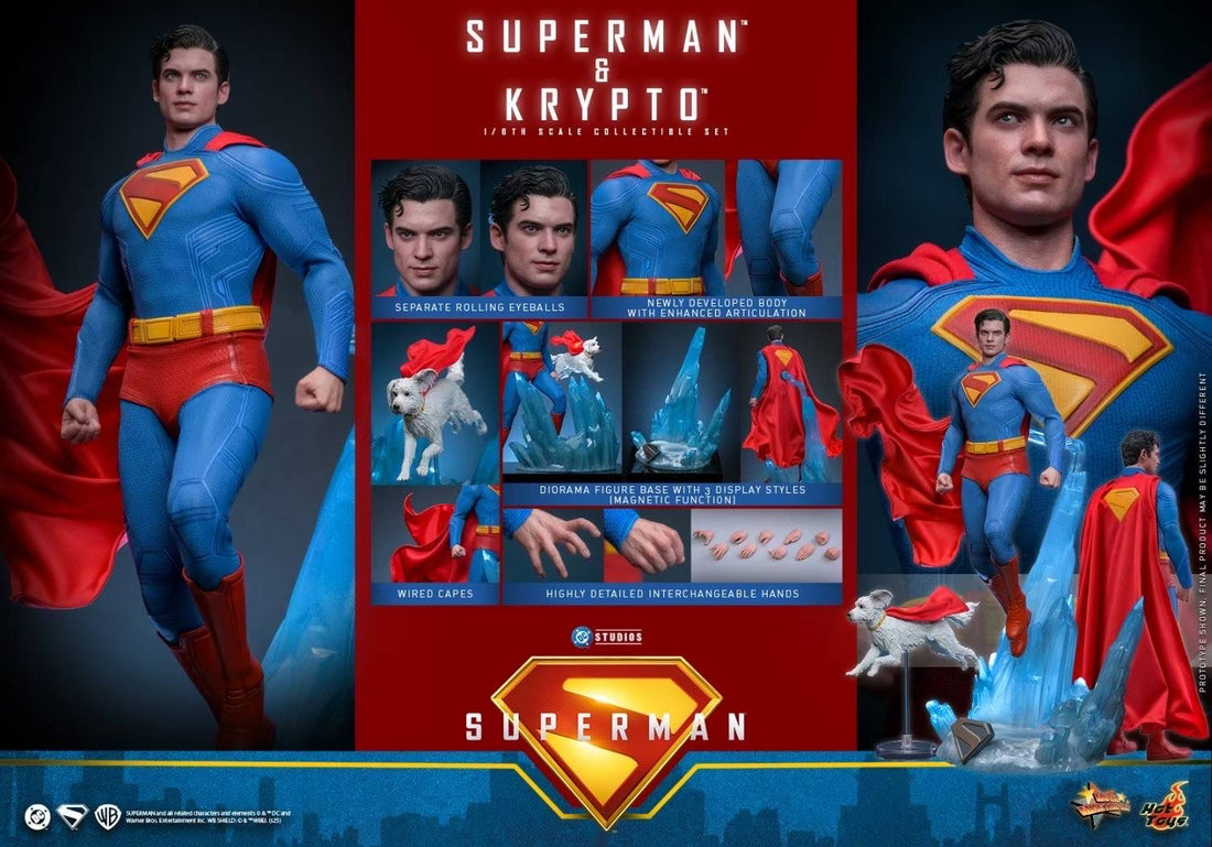 Superman Hottoys Superman x Krypto Licensed Action Figure