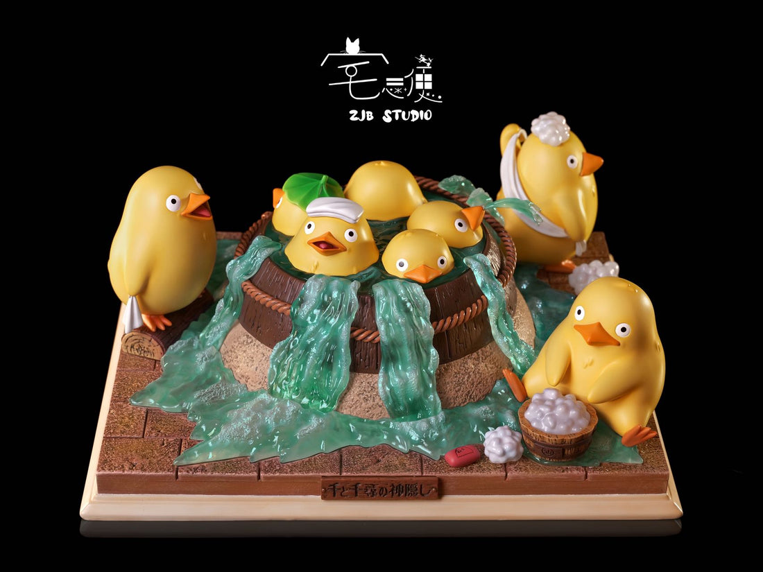 Spirited Away ZJB Studio Little Yellow Duck Bathing Resin Statue