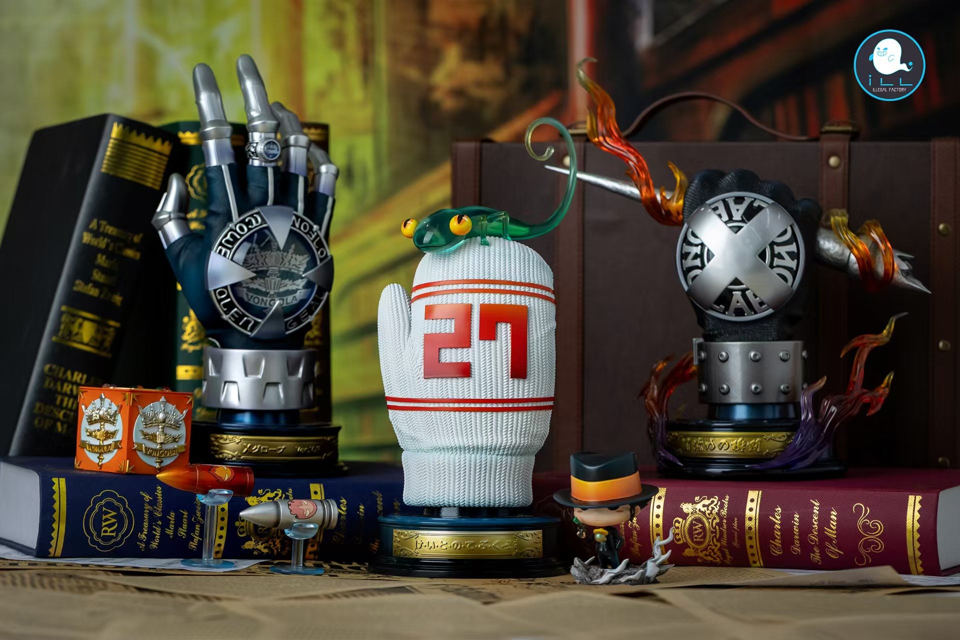 Katekyo Hitman Reborn ILL Studio Tsunayoshi Sawada Gloves V3 Resin