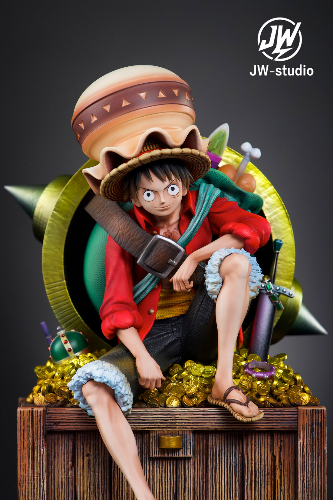 One Piece JW Studio Luffy Throne Resin Statue