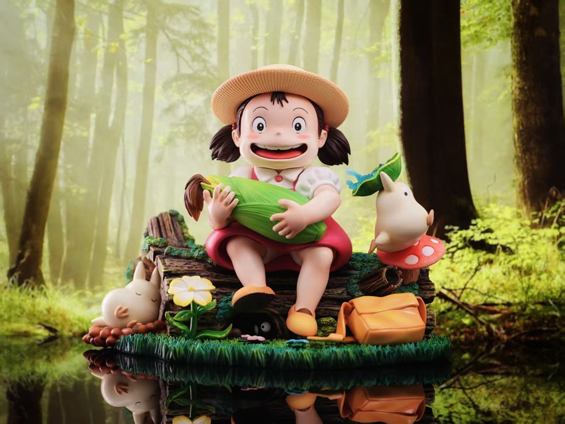 My Neighbor Totoro Long Miao Studio Hayao Miyazakis Ecological Scene Mei Holding Corn Resin Statue