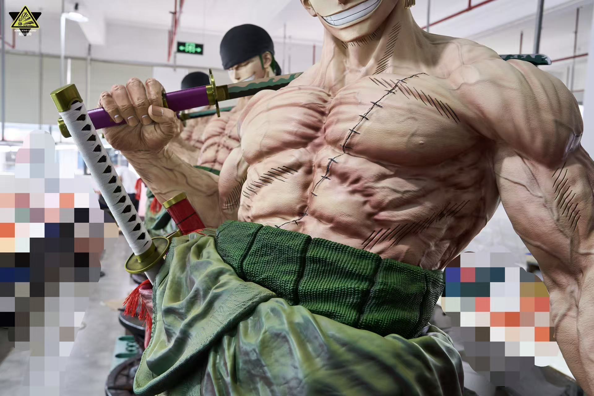One Piece Super Bomb Studio Roronoa Zoro Life Size Resin Statue