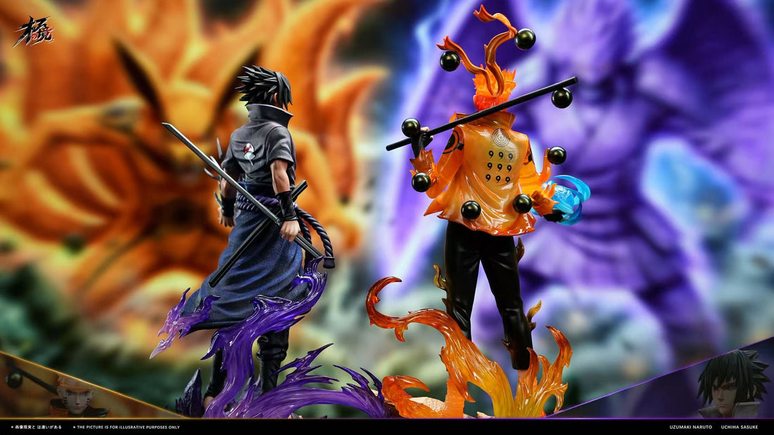 Naruto Ji Zhi Jing Studio Naruto and Sasuke
