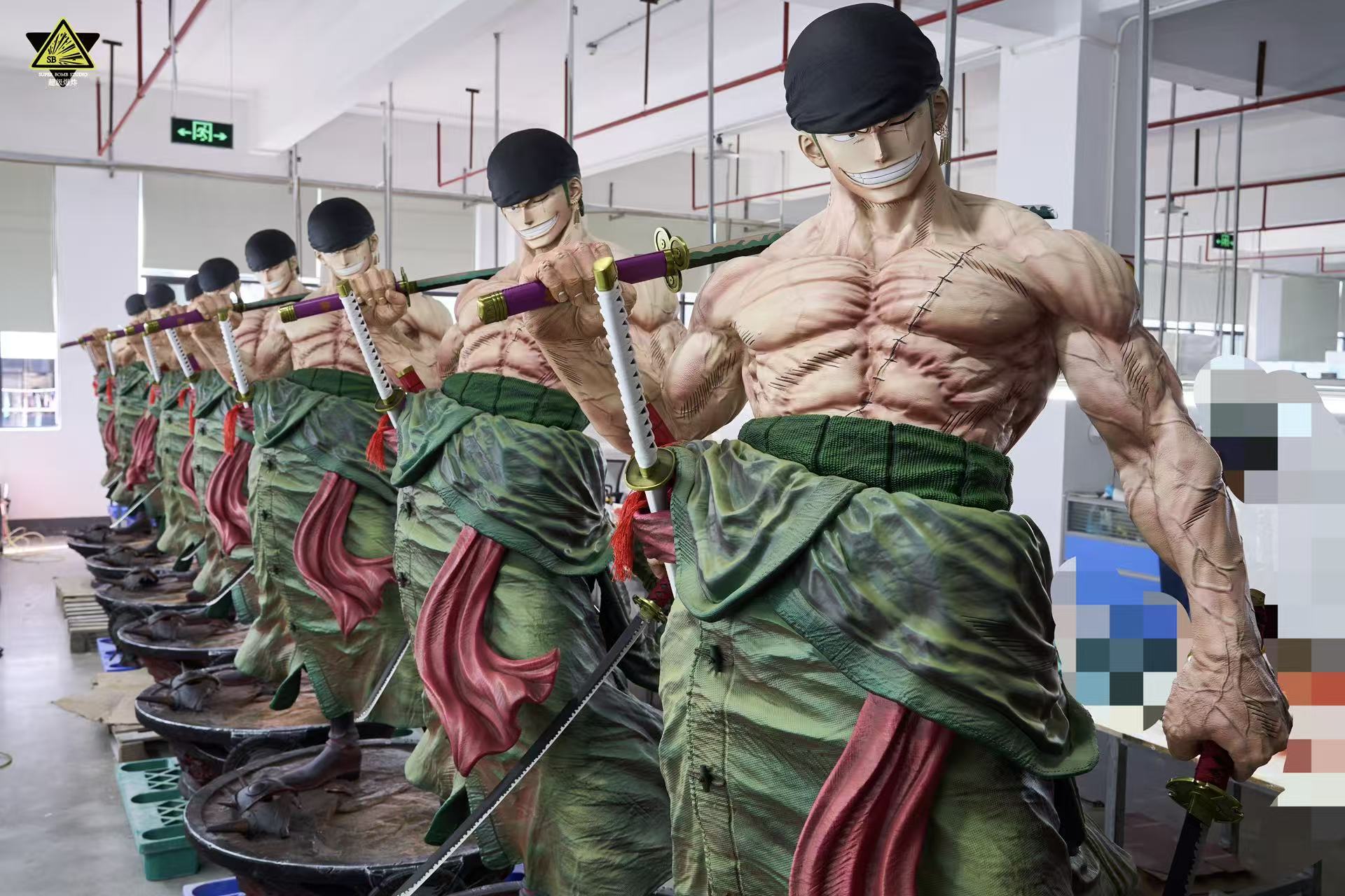 One Piece Super Bomb Studio Roronoa Zoro Life Size Resin Statue