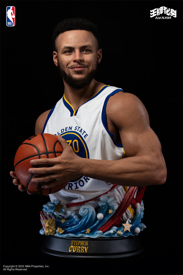 NBA Infinity Studio Stephen Curry Bust Licensed Statue – ClubHouse Statues
