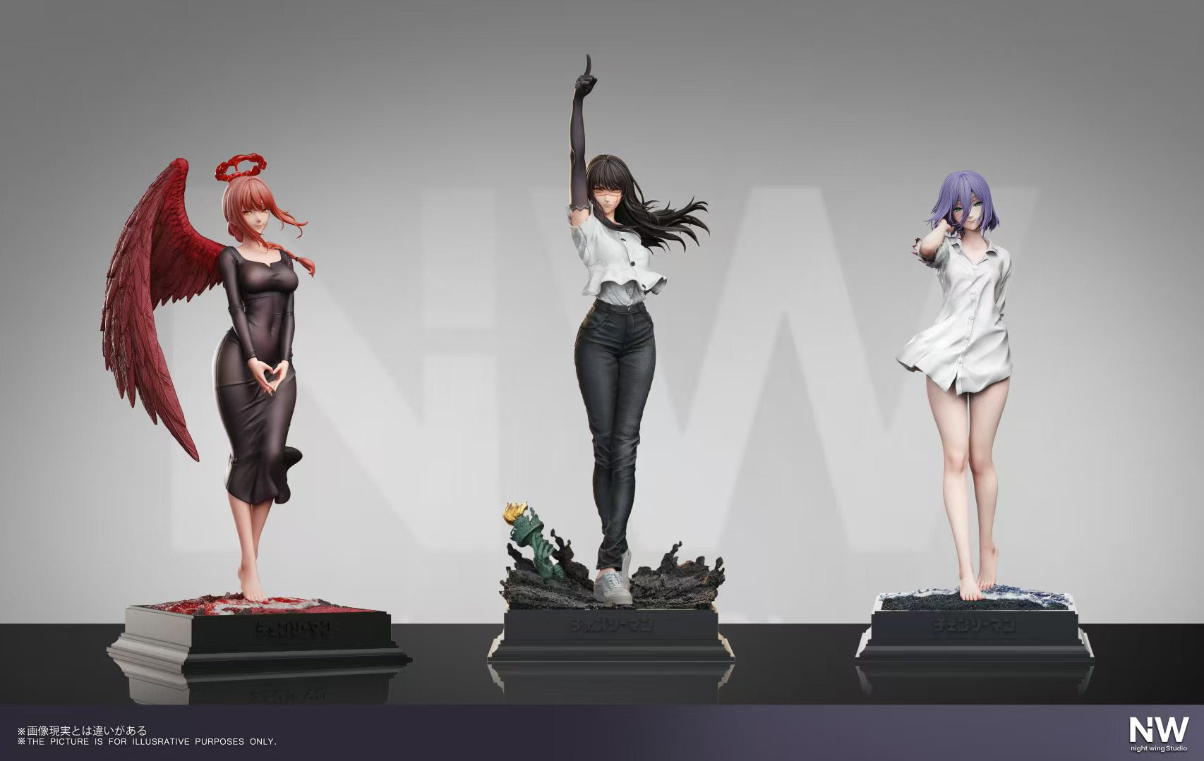 才紀Night Wing x New Age Studio　レゼ　白 Chainsaw Man Night Wing Studio Reze – ClubHouse Statues
