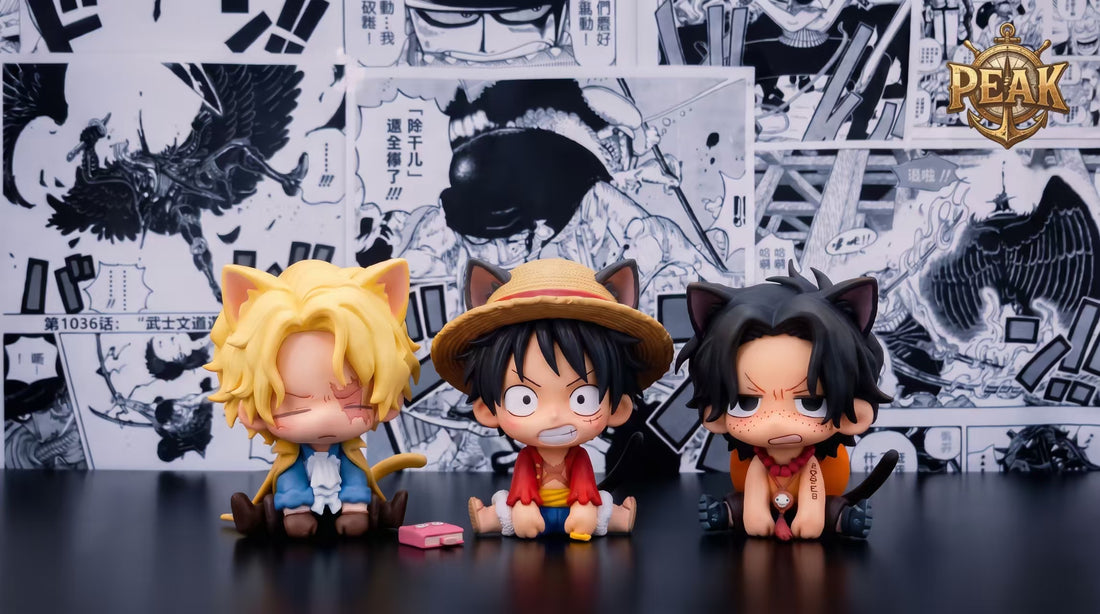 One Piece Peak Studio Cat Ear Luffy x Sabo x Ace