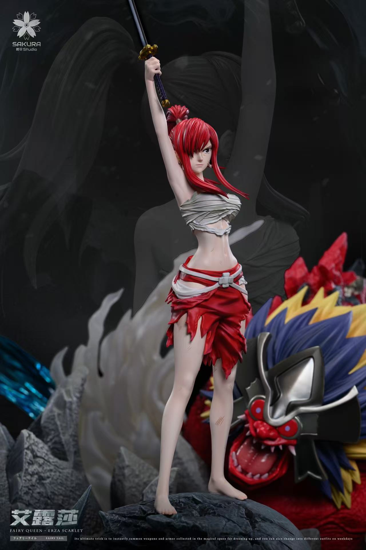 Fairy Tail Sakura Studio Erza Scarlet Resin Statue