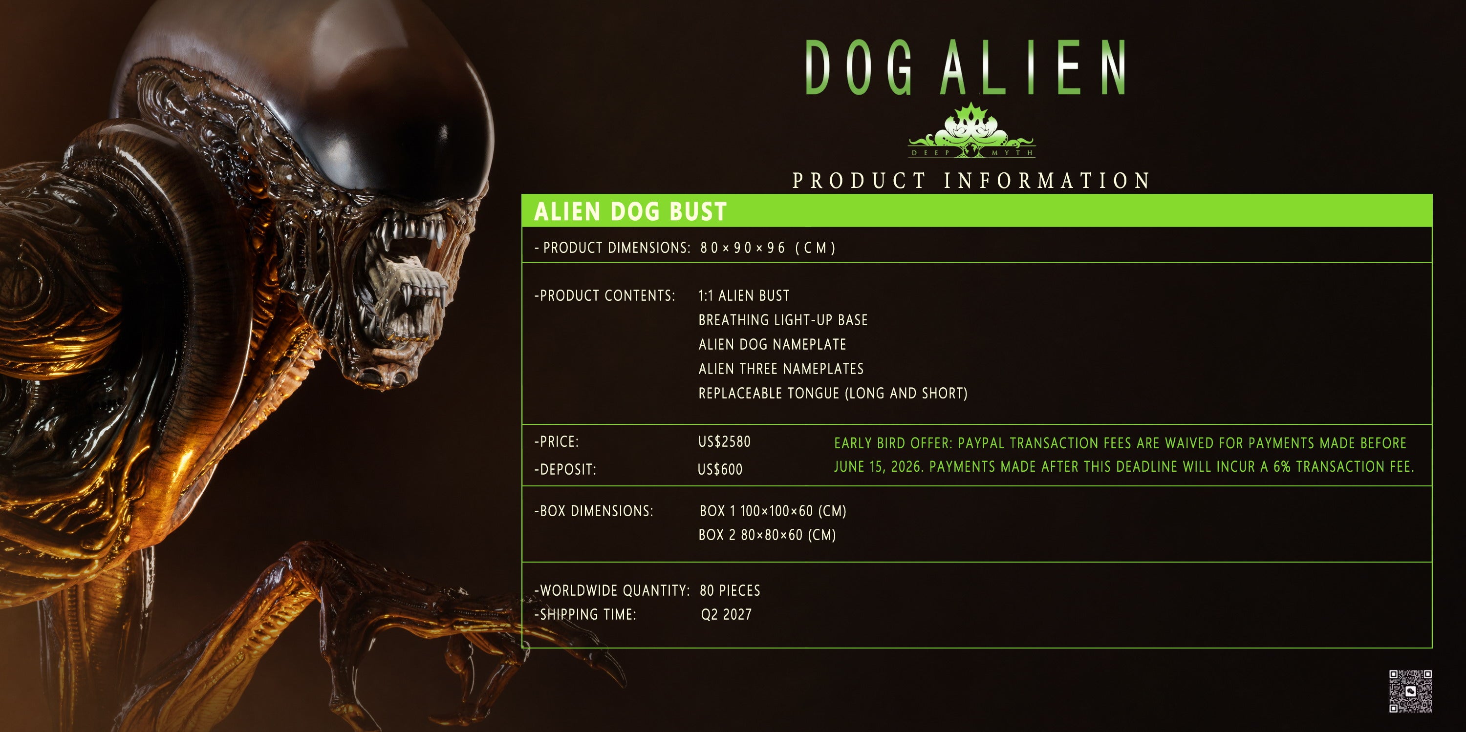 Alien Deepmyth Studio Alien Dog Bust – ClubHouse Statues