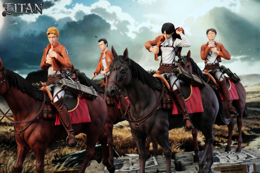 Attack on Titan TITAN Studio Levi Squad Gunter X Oruo X Erd