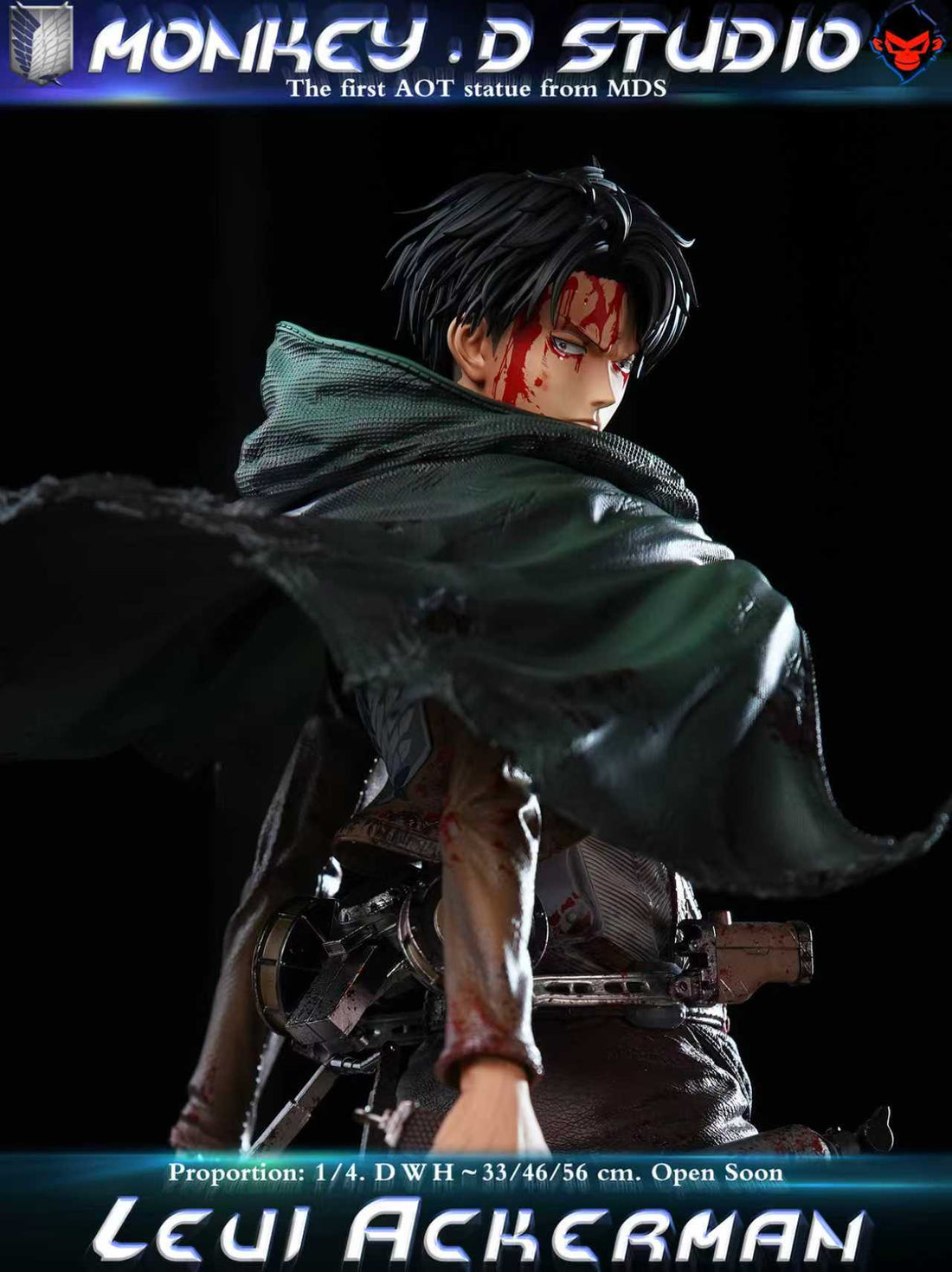 Attack on Titan Monkey D Studio Levi Ackerman Resin Statue