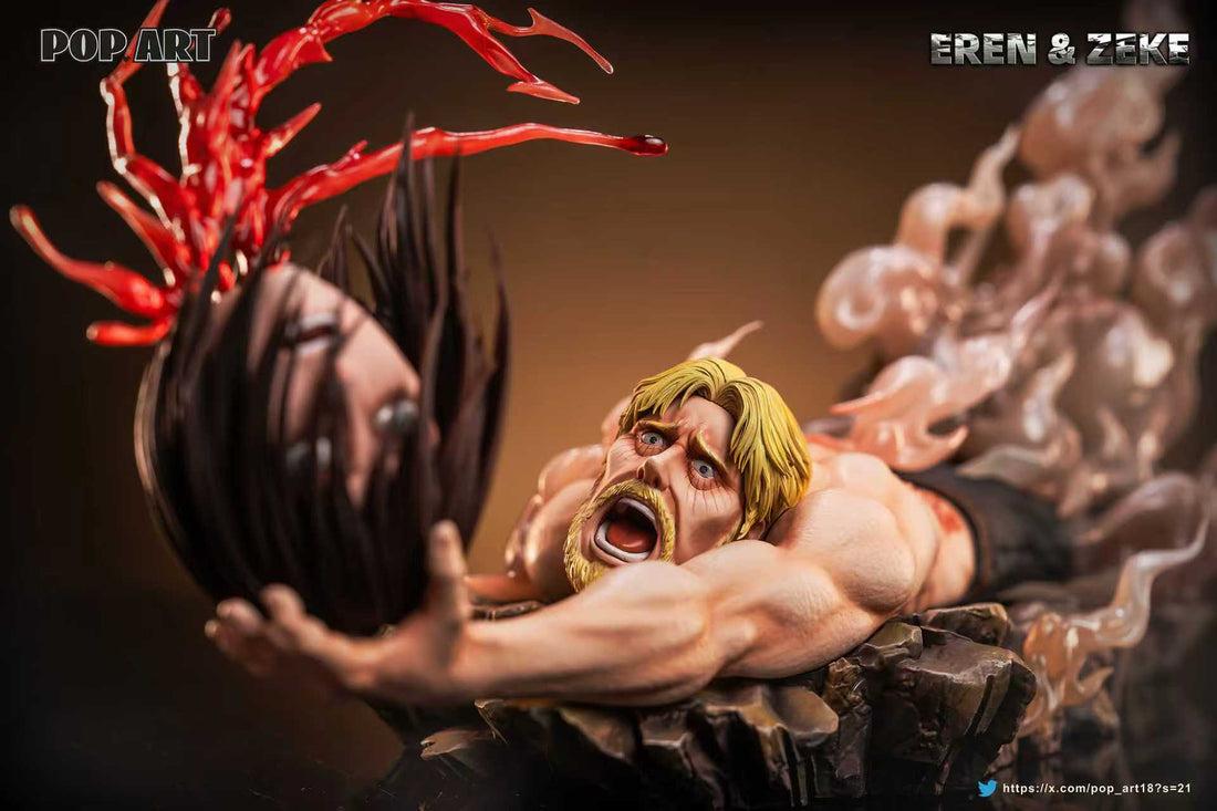 Attack on Titan POP ART Studio Eren x Zeke Resin Statue