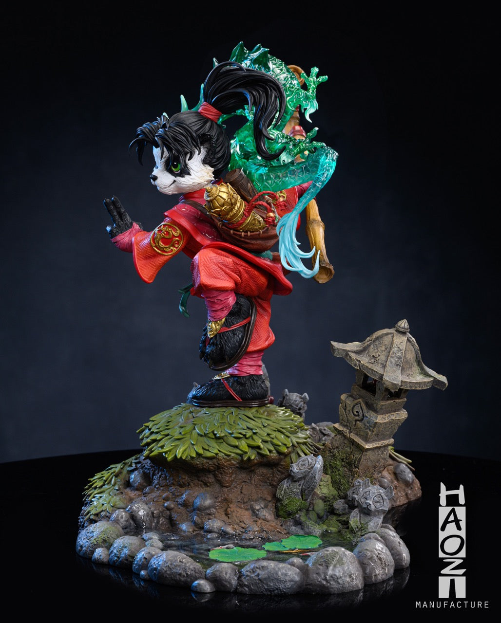 World of Warcraft HAOZI Studio Pandaren Chen x LiLi Resin Statue
