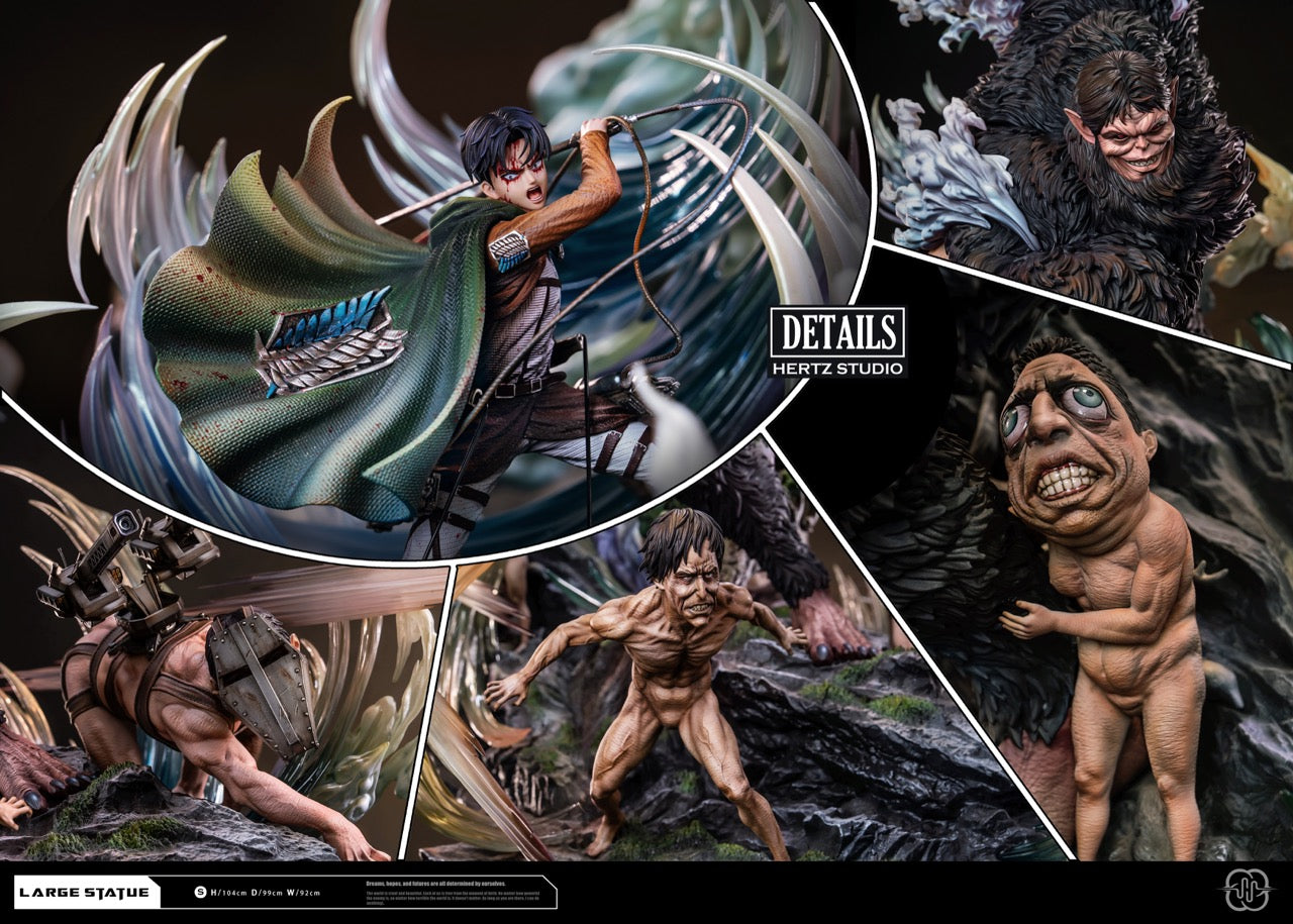 Attack On Titan Hertz Studio Titan Beasts on the Prowl Vs Levi