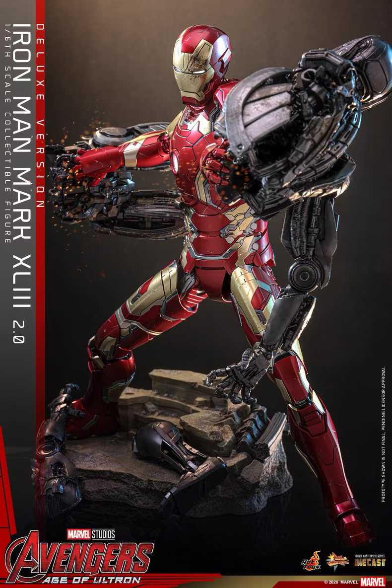 Marvel Avengers Hot Toys Age of Ultron Iron Man Mark XLIII V2 Deluxe