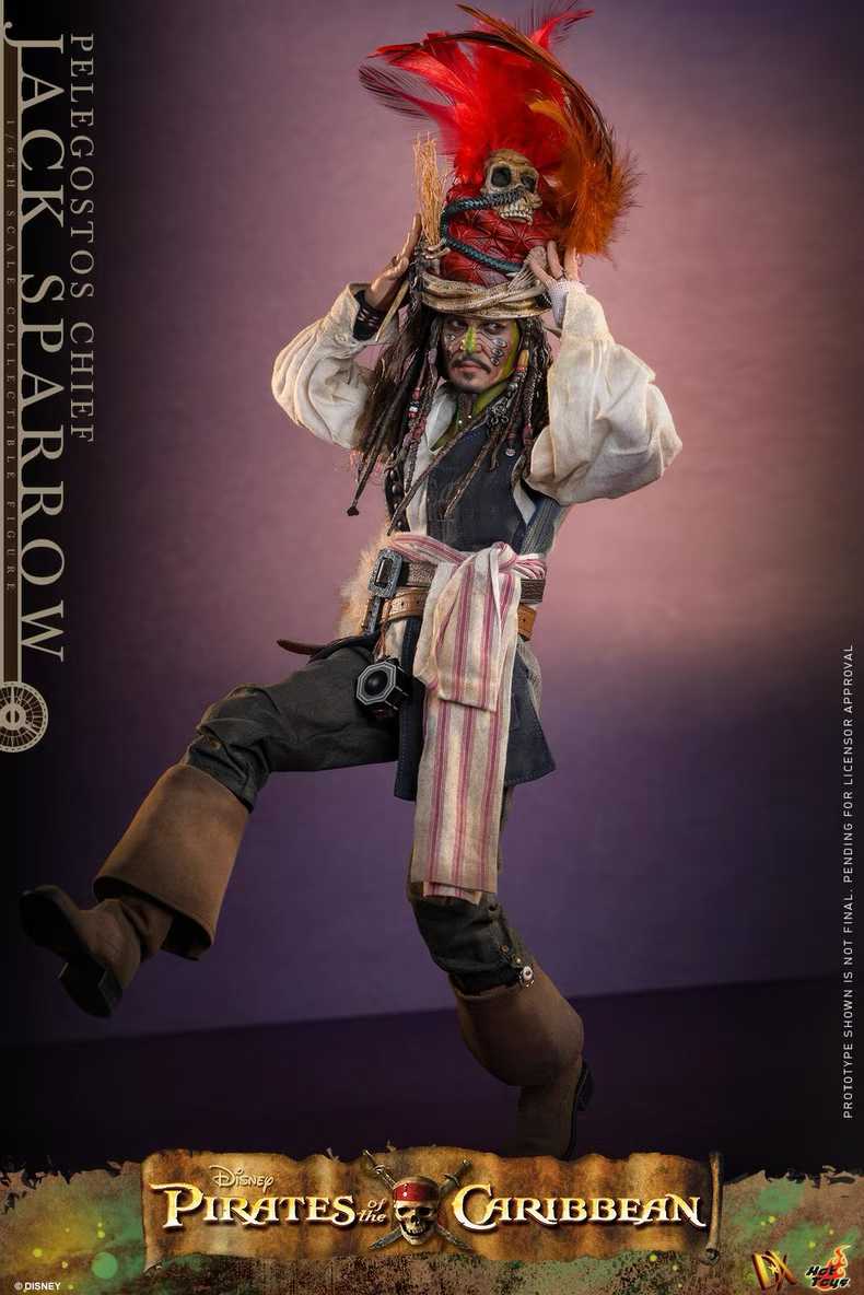 Pirates of the Caribbean Hot Toys Dead Mans Chest Pelegostos Chief Jack Sparrow