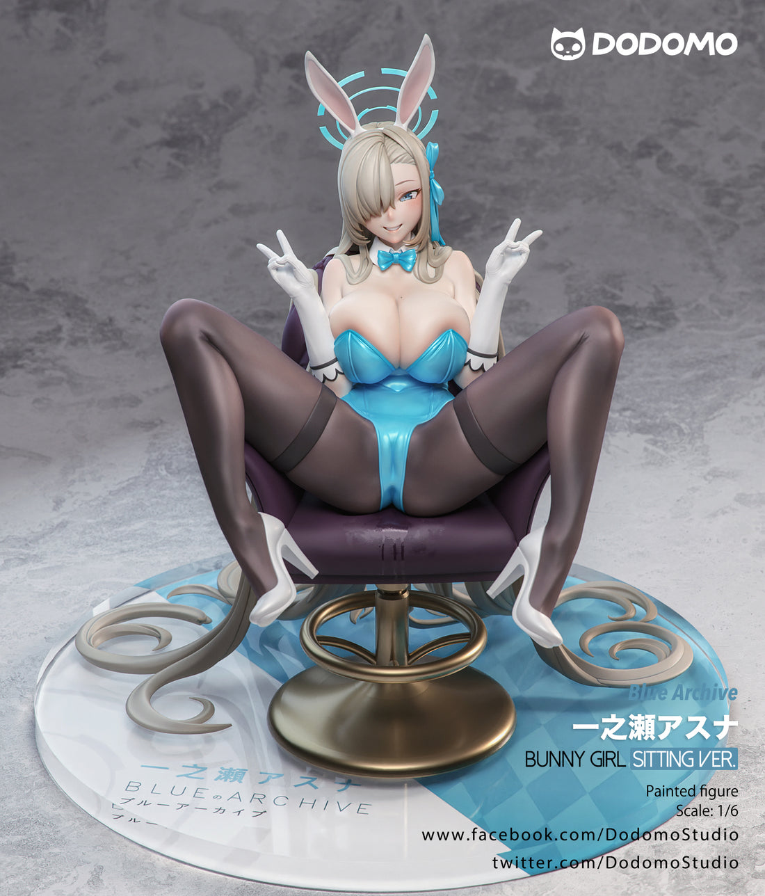Blue Archive Dodomo Studio Sitting Asuna Resin Statue