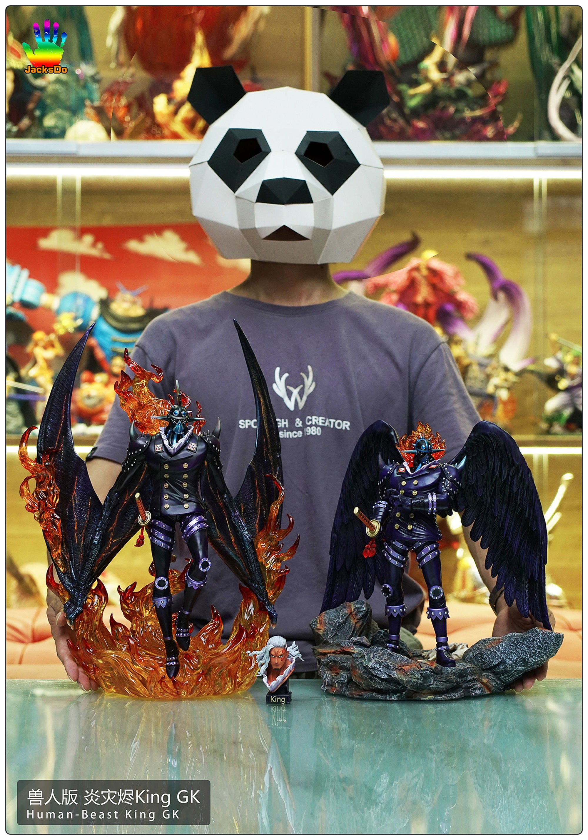 One Piece JacksDo Studio King Queen Jack Kaido Hybrid Resin Statue