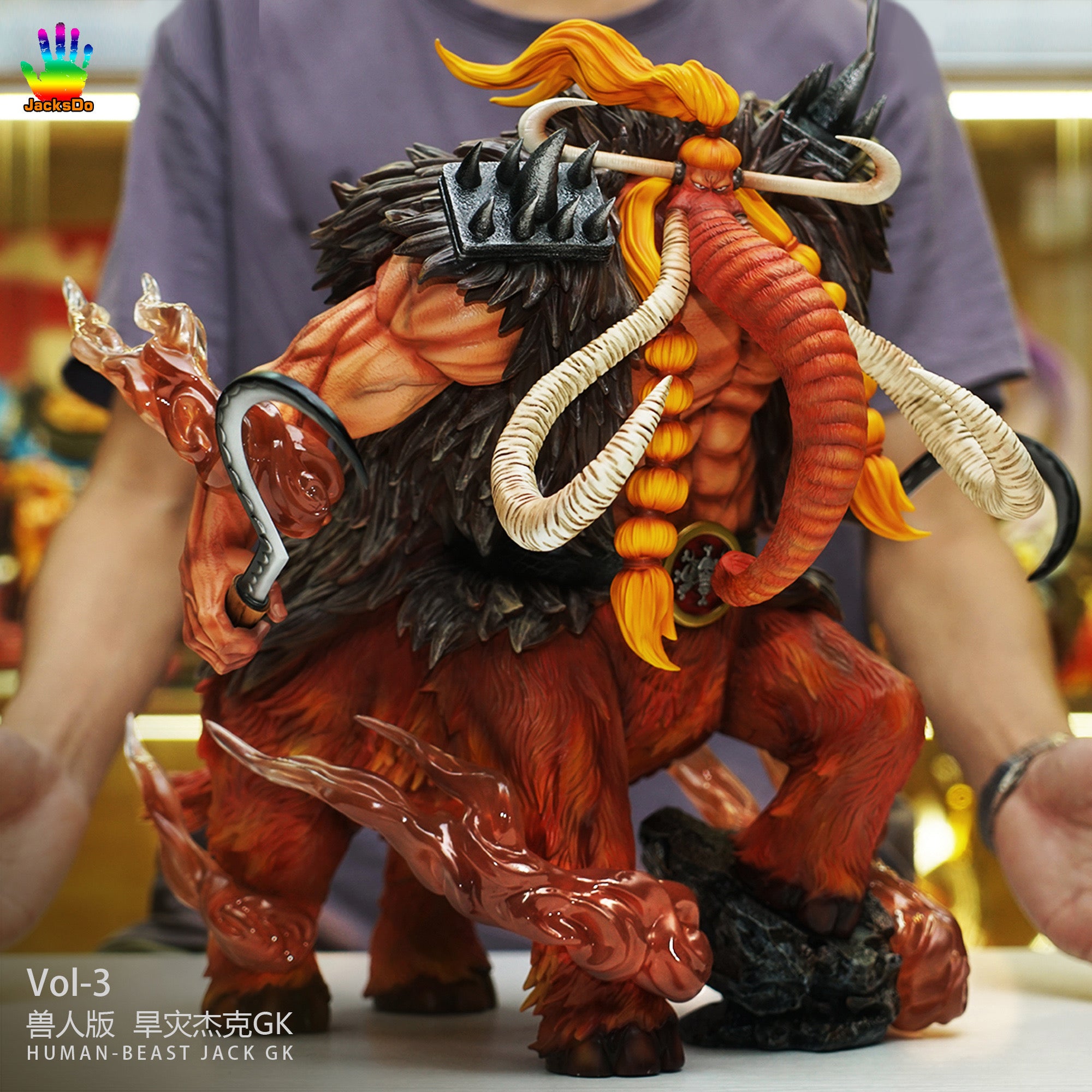 In Stock】JacksDo One Piece POP HUMAN Beast Jack Resin Statue