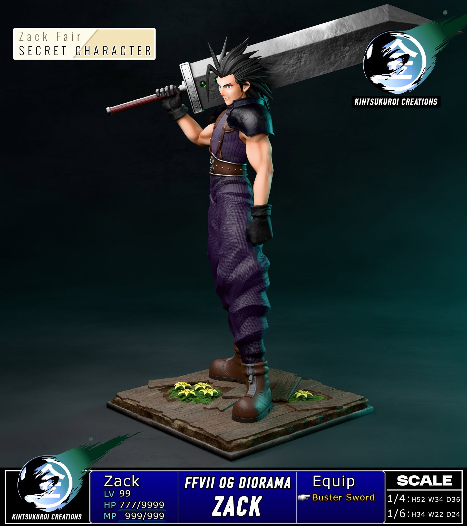 Final Fantasy Kintsukuroi Creations Zack Fair – ClubHouse Statues