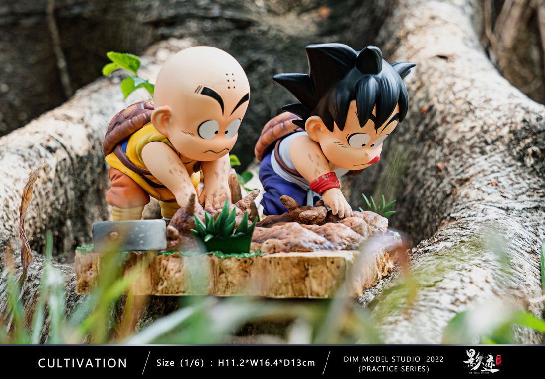 Dragon Ball Dim Model Studio Goku and Krillin Roshi School Vol.2 Farm Training Earth Work Resin Statue