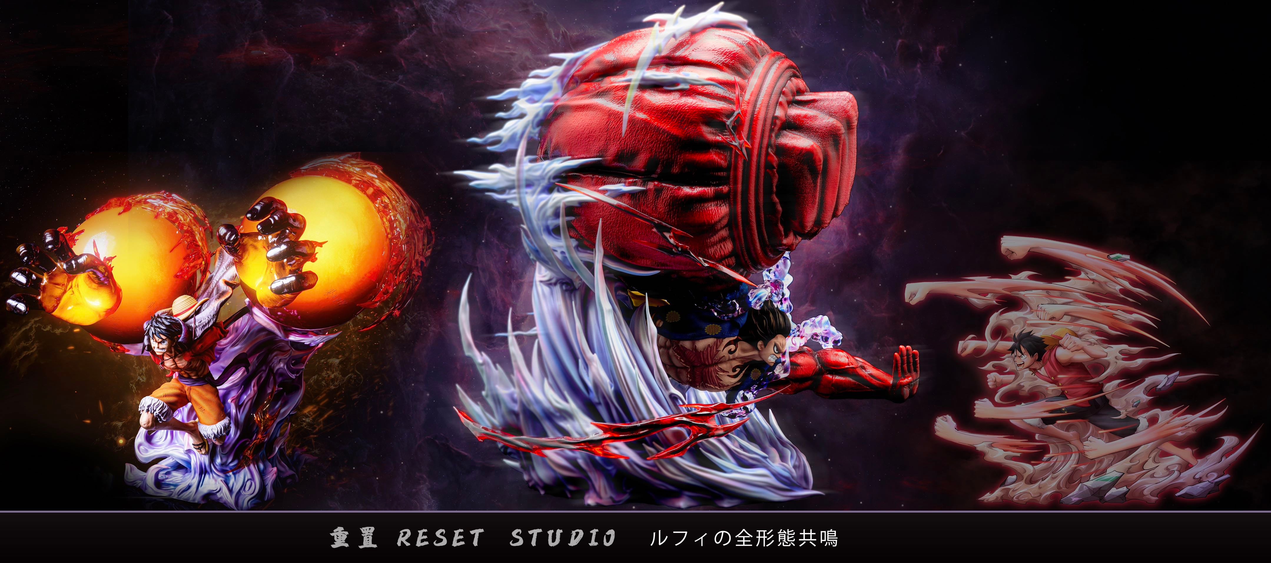 1030　ルフィ　ギア4 Reset Studio One Piece Reset Studio King Gun Luffy Gear 4 Resin Statue