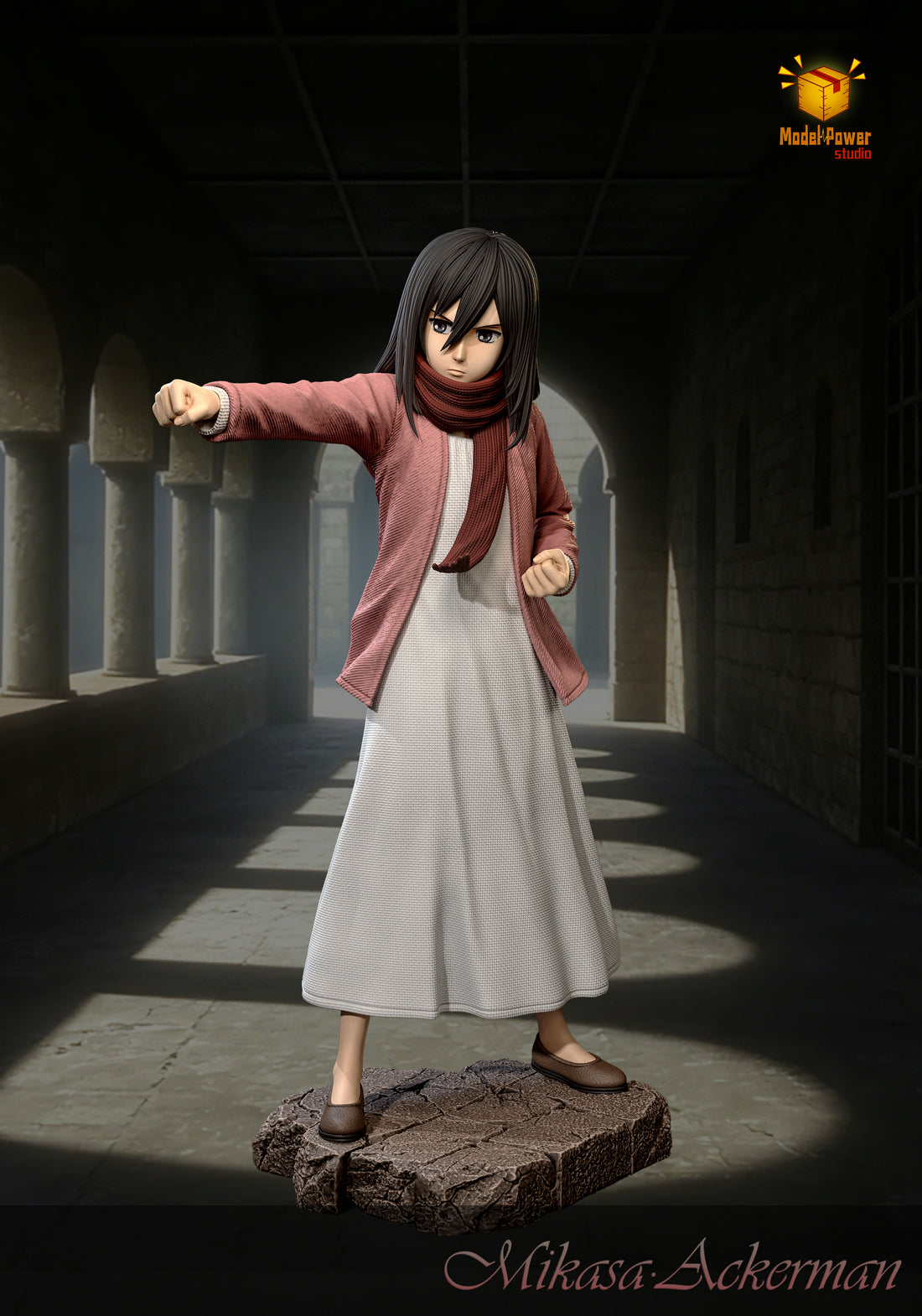 Attack On Titan Model Power Studio Kid Mikasa Ackerman