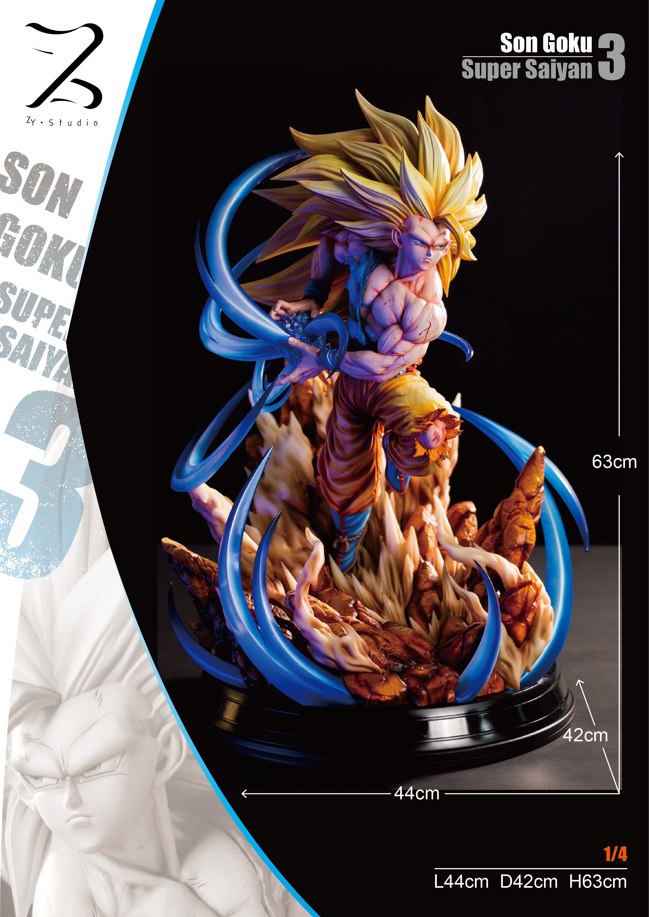 Dragon Ball ZY Studio X Poker Monster Studio Goku SSJ3 Kamehameha