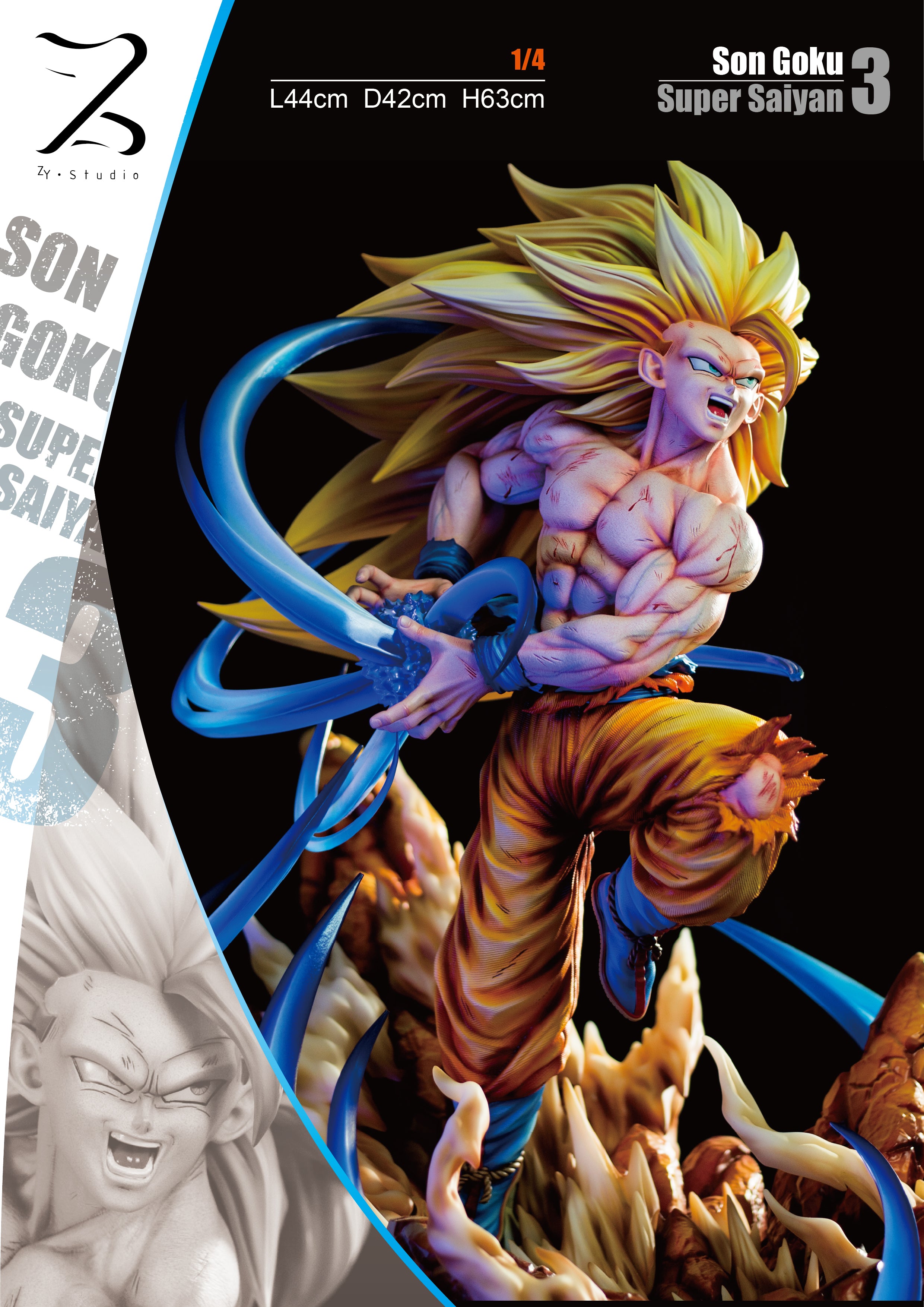 Dragon Ball ZY Studio X Poker Monster Studio Goku SSJ3 Kamehameha