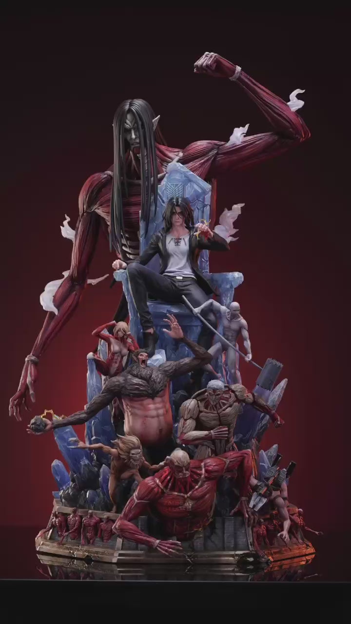 Attack On Titan ZaoHua Studio Throne Eren Jaeger Resin Statue