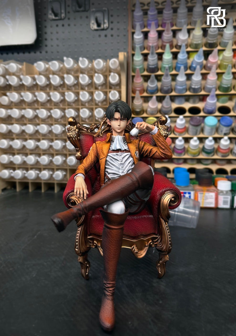 Attack On Titan ReBorn Studio Levi Drinking Tea Resin Statue