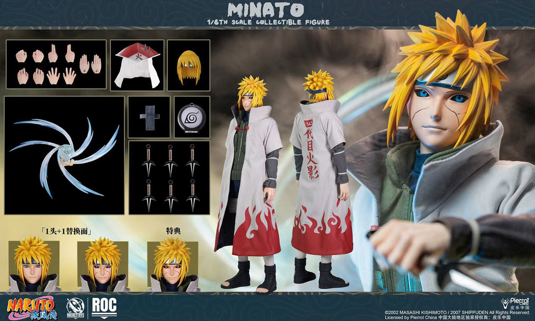 Naruto ROCKETTOYS Studio Shippuden Minato Namikaze Yellow Flash Ver. X Fourth Hokage