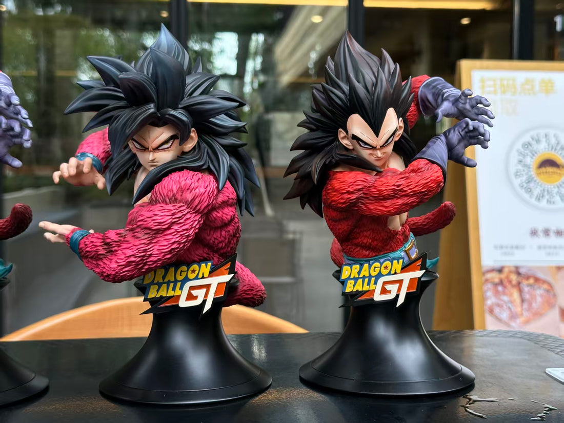 Dragon Ball Ruyun Studio SSJ4 Goku x Vegeta Bust Resin Statue