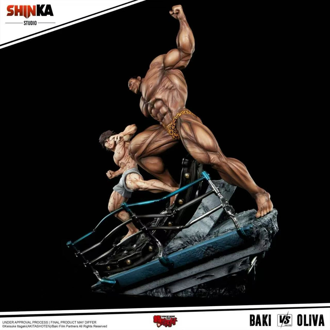 Baki the Grappler Shinka Studio Baki vs Oliva Licensed Resin Statue