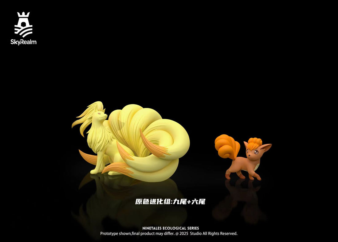 Pokemon SkyRealm Studio Ecological Scene Ninetales Evolution Resin Statue