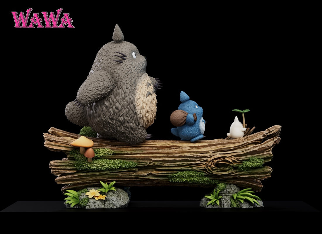 My Neighbor Totoro WAWA Studio Three Totoros Resin Statue