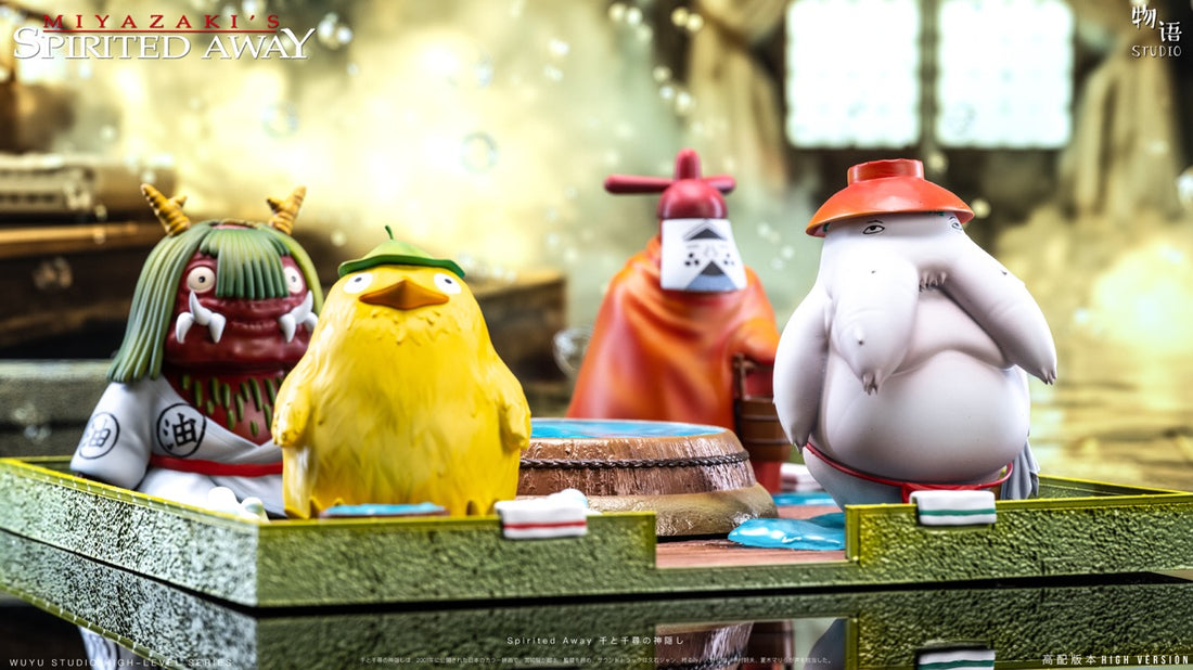 Spirited Away Wu yu Studio Bathhouse Gods Oshira-sama Otori-sama Kasuga-sama Ushioni