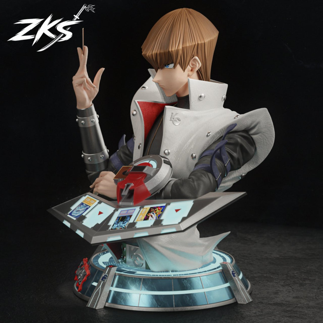 YuGiOh Zenkai Studio Seto Kaiba Bust Resin Statue